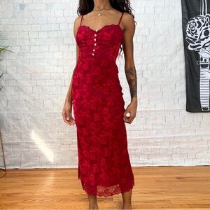 RAHI
Flora Heart Button Bustier Slip Dress